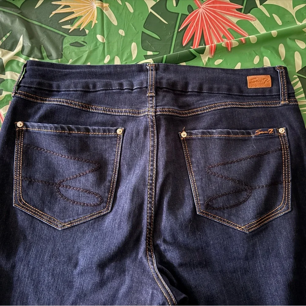 Seven 7 Dark Denim High Rise Skinny Stretch Jeans 16 Women’s - Picture 6 of 8